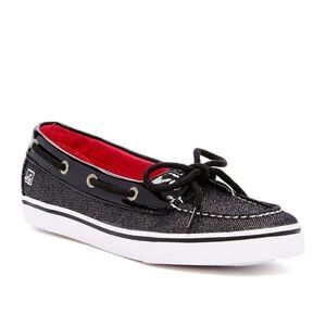 Sperry Biscayne 1 Eye Black Sparkle Topsiders 4.5M